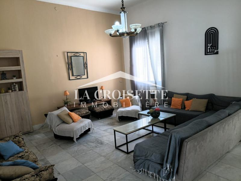 Rez-de-chaussée de villa S+2 meublé à Carthage